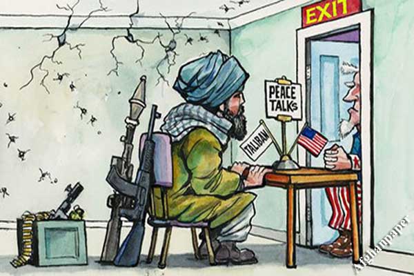 طالبان آمریکا-کاریکاتور