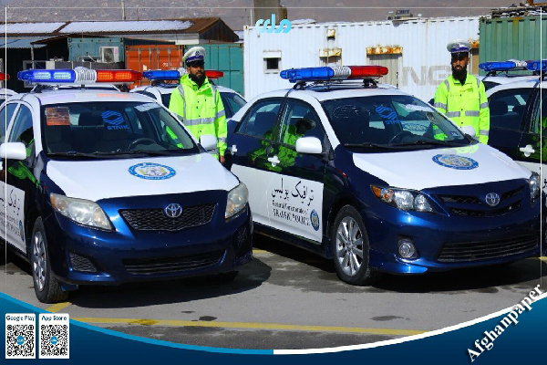 پولیس ترافیک کابل با موترهای تویوتا