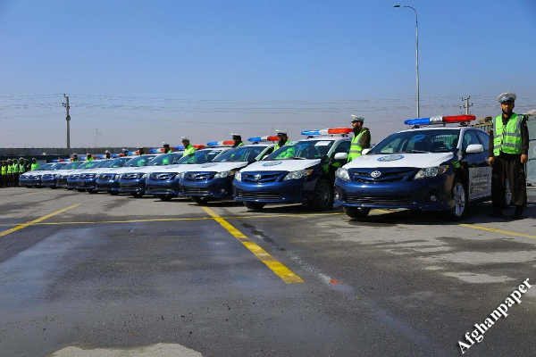 پولیس ترافیک کابل با موترهای تویوتا