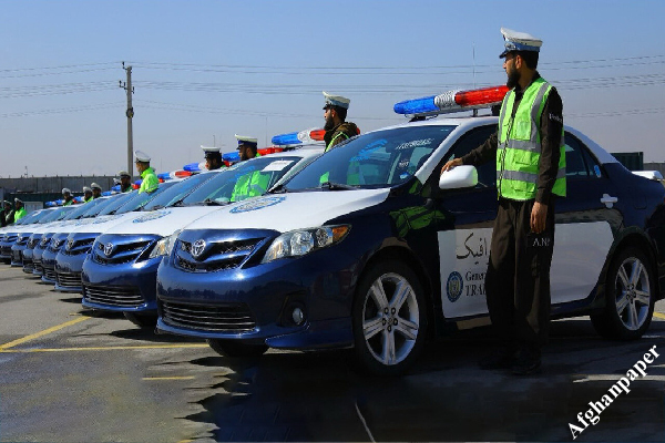 پولیس ترافیک کابل با موترهای تویوتا