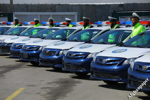 پولیس ترافیک کابل با موترهای تویوتا