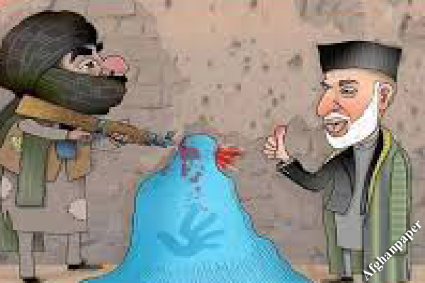 کاریکاتور با کرزی و غنی و عبدالله